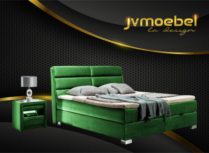 Bett 2x Nuetsdësch 3 tlg. Schlofzëmmer Luxus Set Design Miwwelen Modern Better Neien